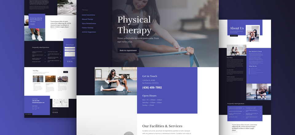 Divi Physical Therapy Layout Pack for Free