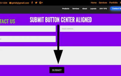 How to Make the Submit Button in the Divi Contact Form  Centered