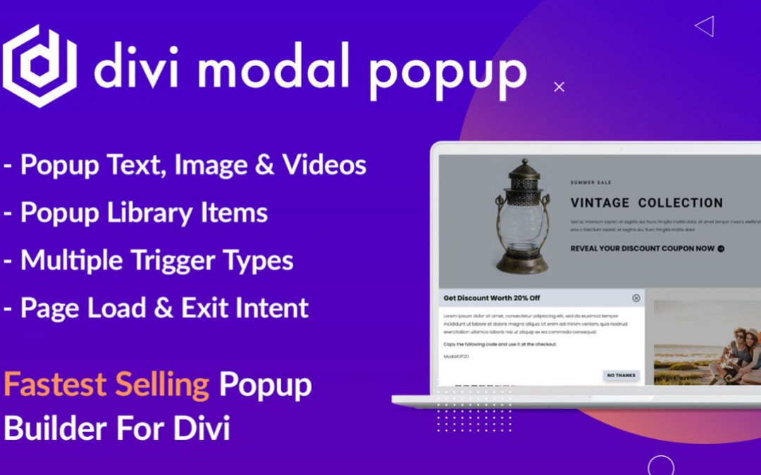 Divi Modal Pop up from Divi Extended Review