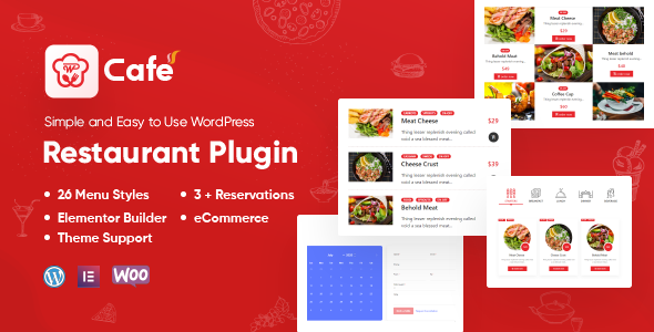 WP Cafe Restaurant Food Menu and Reservation Plugin for Divi WordPress