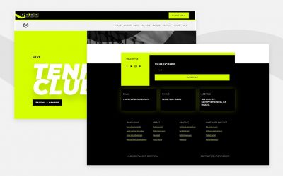 Download a Free Header and Footer for Divi’s Tennis Layout Pack