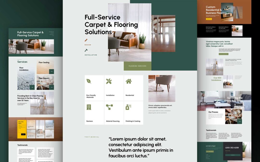 Create Flooring Business Website Using Divi Theme