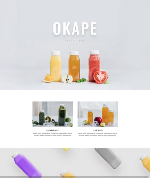 Juice Website layout
