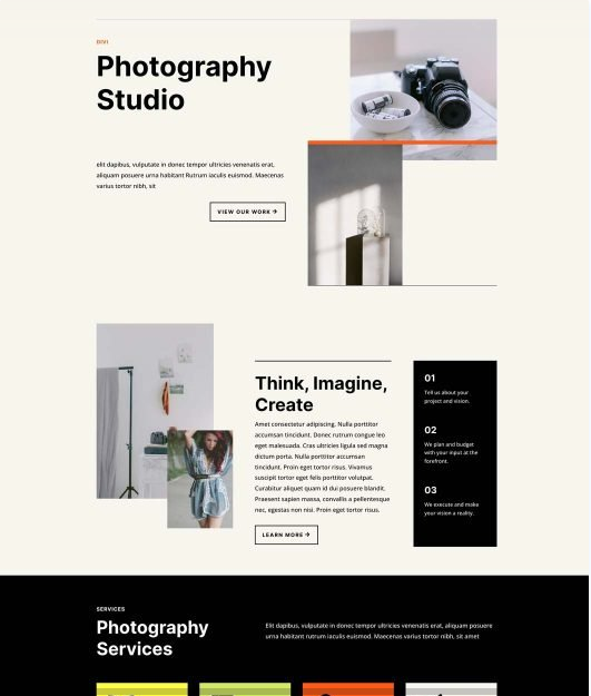Create Photography Studio Website With Photography Studio Divi Layouts